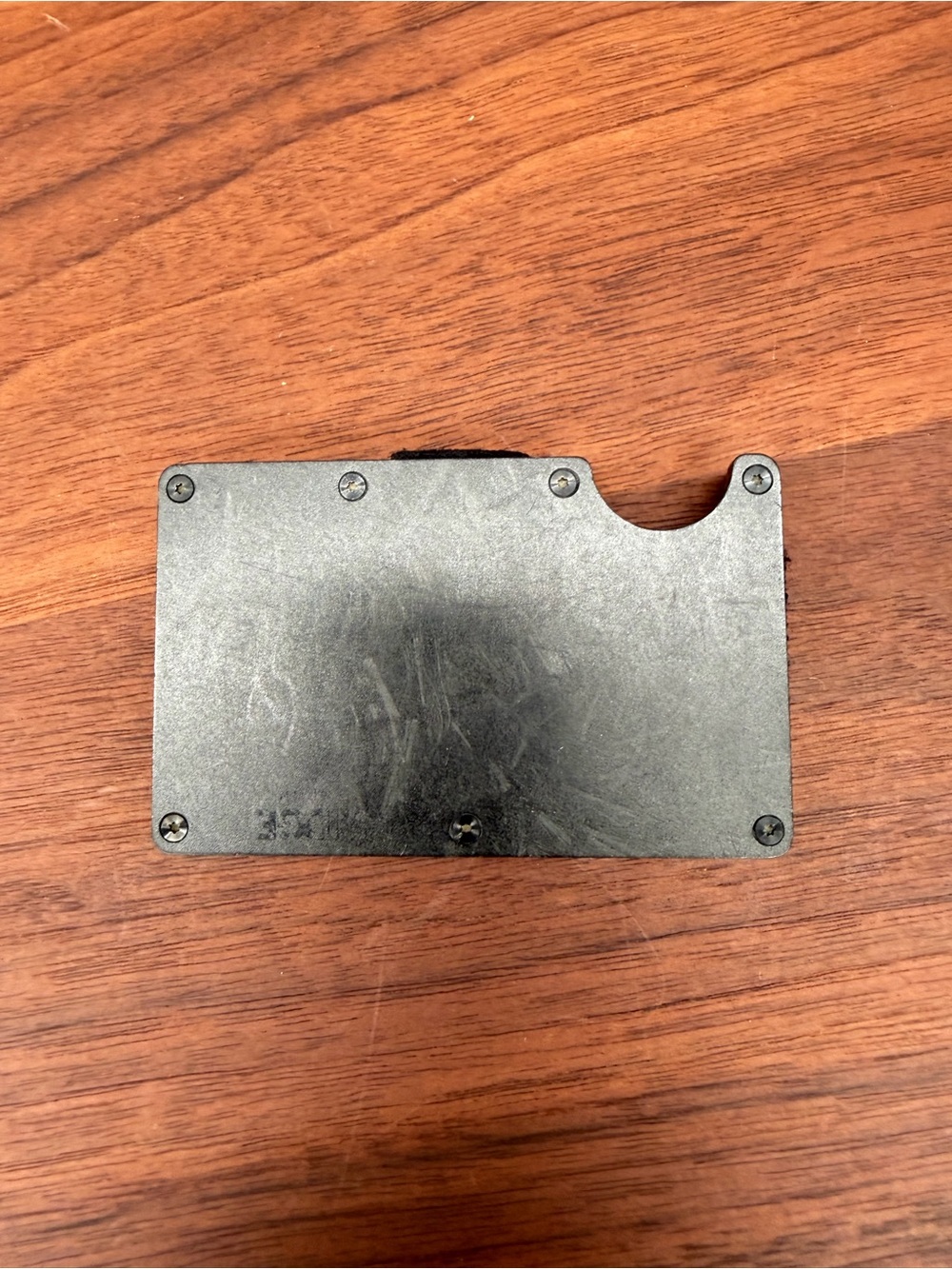 Slim Black Metal Card ridge wallet